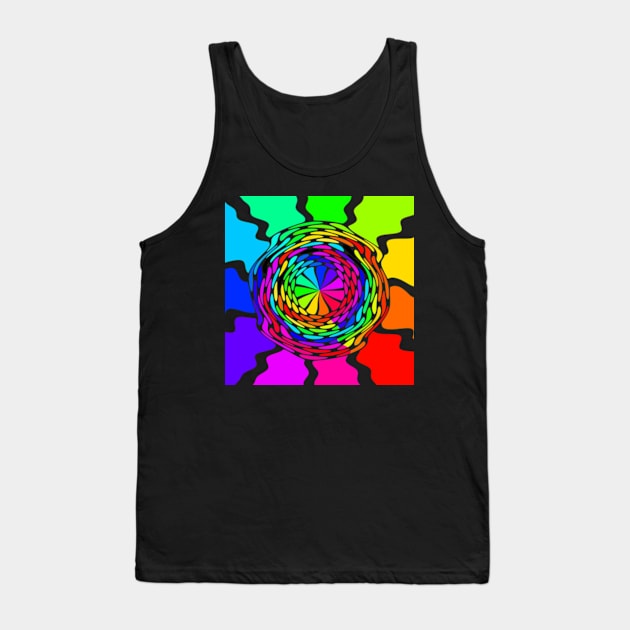 Rainbow Color Wheel Tank Top by CoolMomBiz